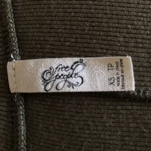 Free People XS Army Green Top